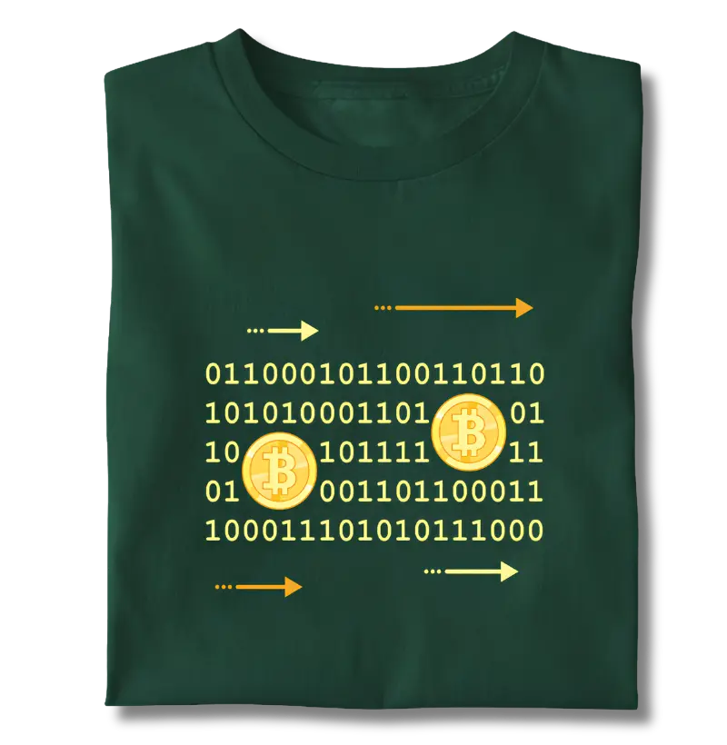 Camiseta Bitcoin Binário