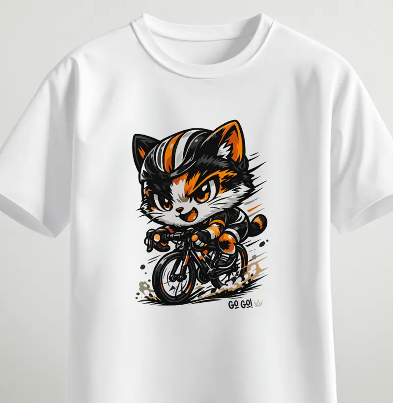 Gato radical pedalando