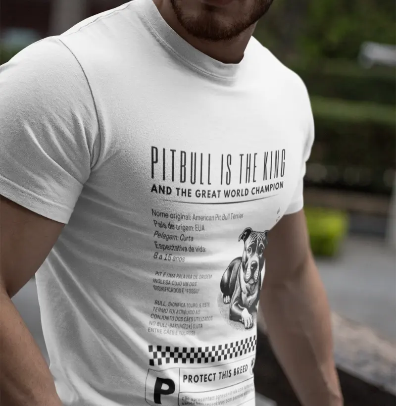 Camiseta Dog Pulse Pitbull Is The King – Power in Paws