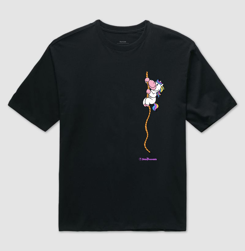 Unicórnio Rope Climb - Camiseta Oversized