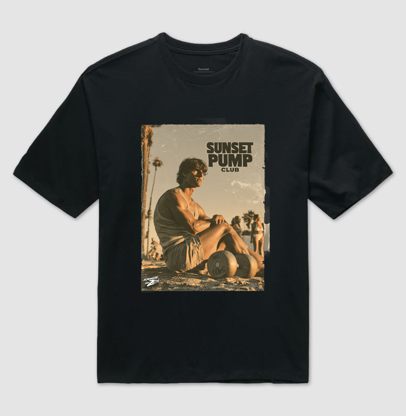 Sunset pump club 01 - Camiseta Oversized
