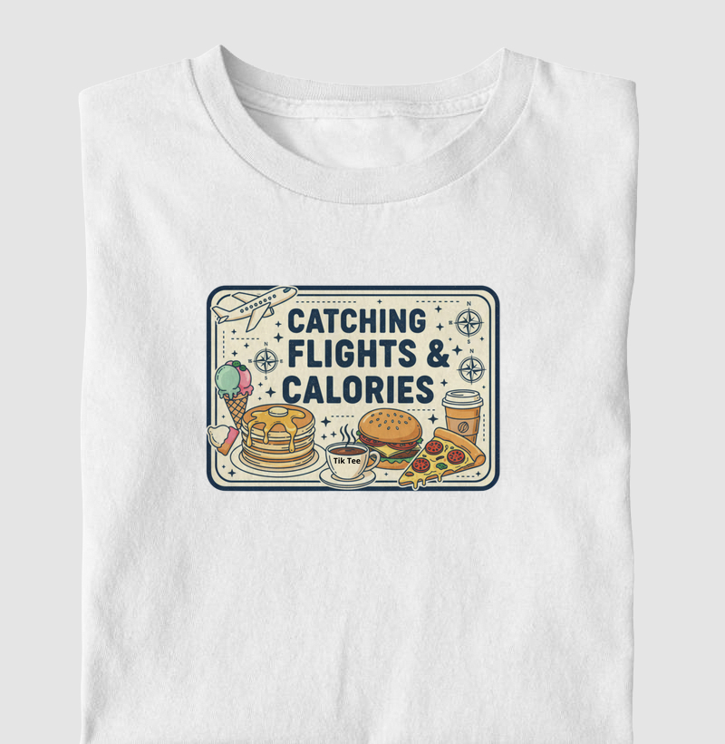 Catching flights & calories - ilustrada