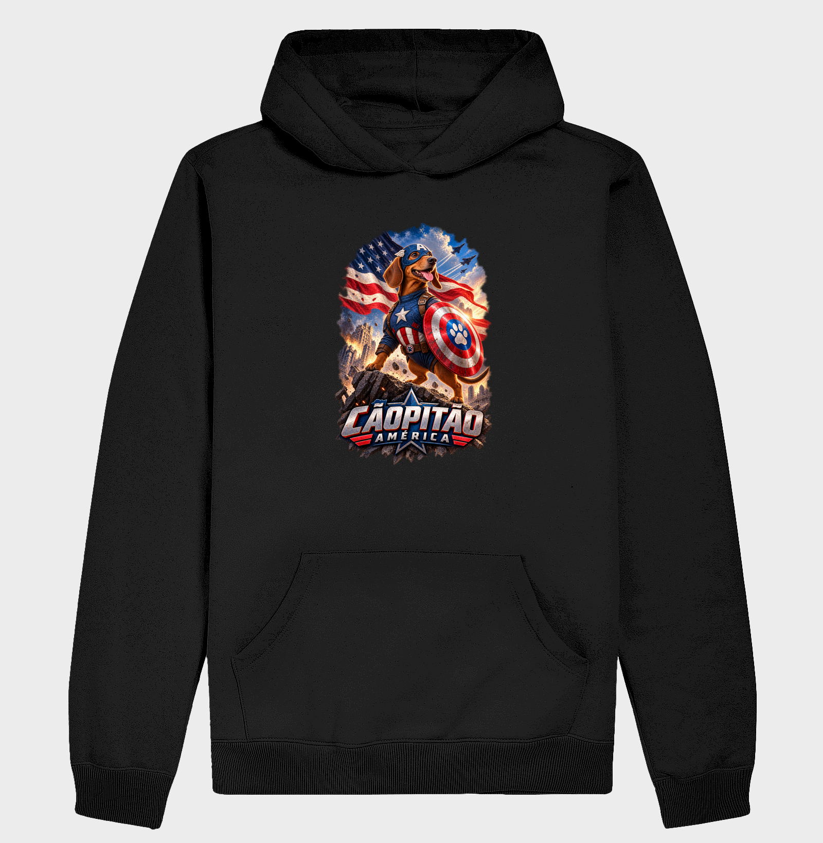 Cãopitão América - Hoodie Moletom