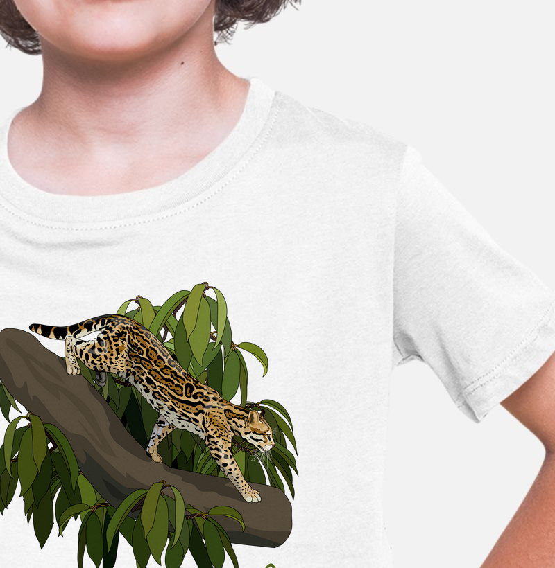 Camiseta infantil jaguatirica
