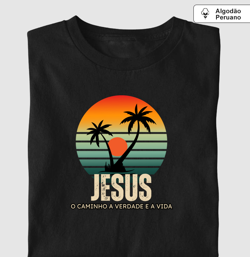 Jesus o caminho a verdade e a vida (Algodão Peruano)
