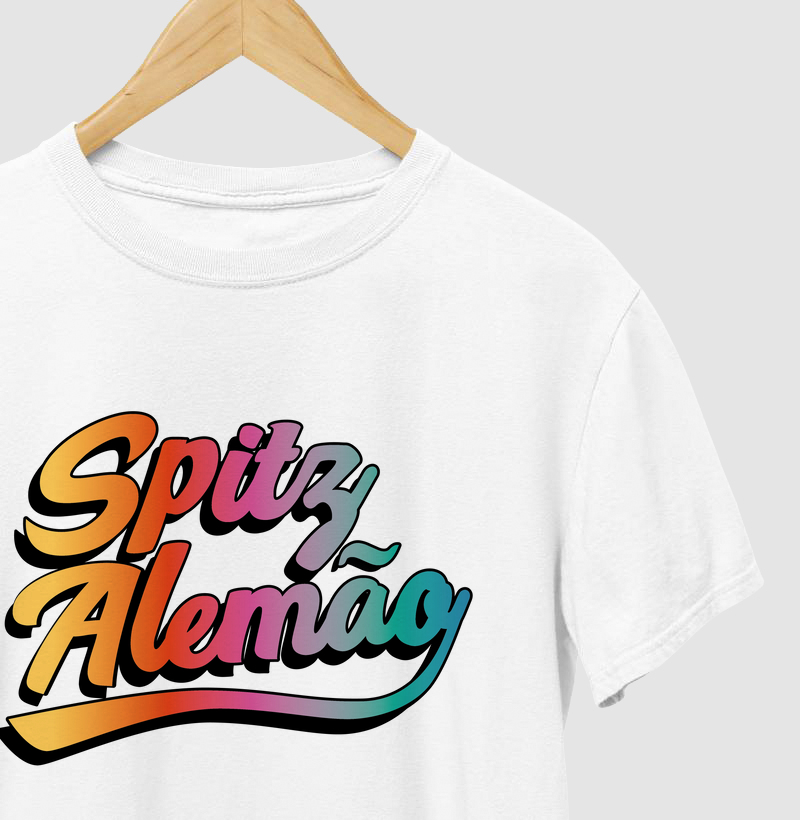 Camiseta Spitz Alemão Escrita