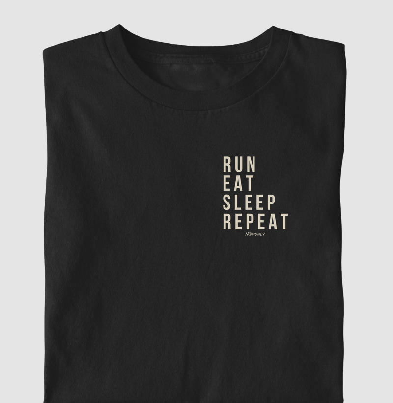 Camiseta Infantil Run. Eat. Sleep. Repeat.