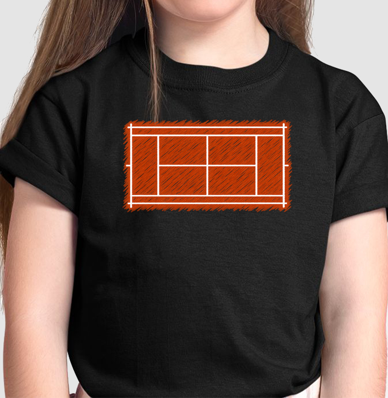 Quadra Saibro Rabiscada - Camiseta Infantil