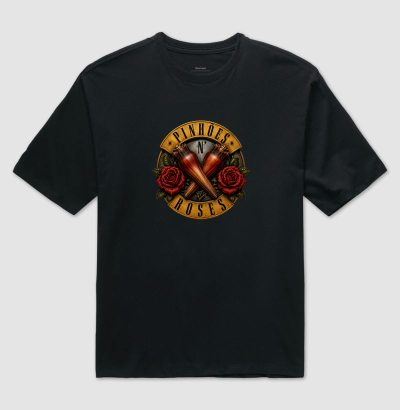 Pinhões N’ Roses - Camiseta Oversized