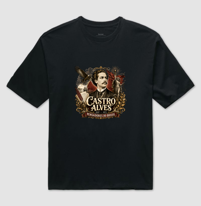 Camiseta Castro Alves - Pensadores do Brasil
