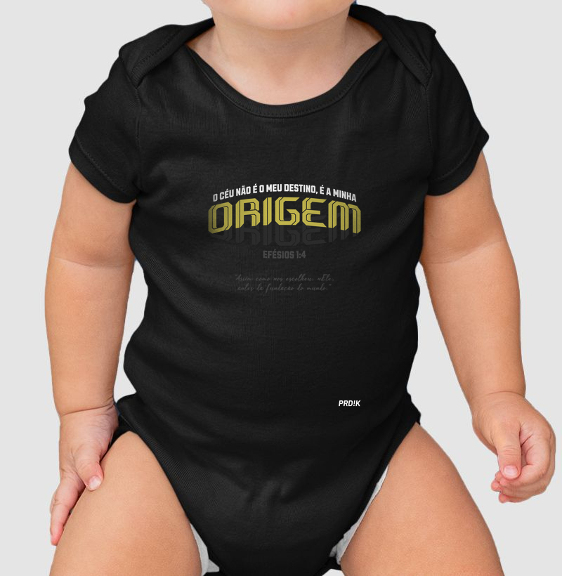 Body Infantil Bebê com Estampa - Minha Origem
