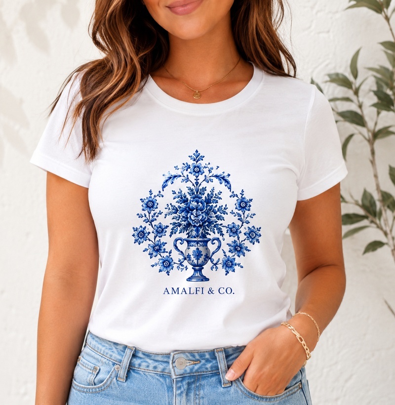 Camiseta Porcelana Azul — Amalfi & Co.