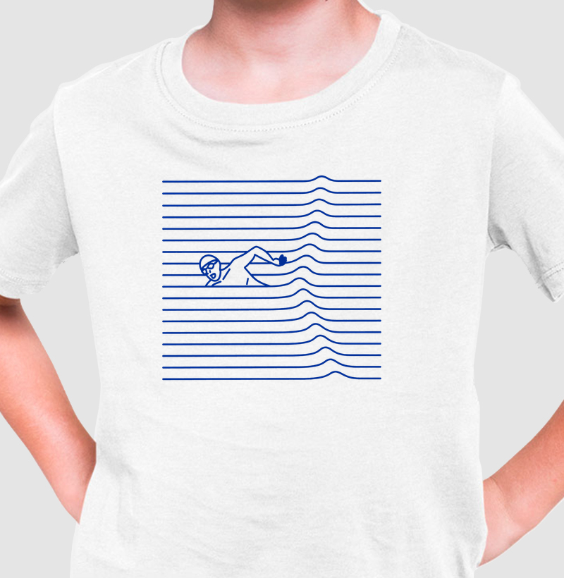 Nado em Linhas - Camiseta Infantil