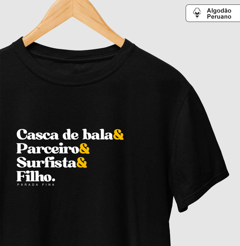 Casca de bala, parceiro, surfista, filho