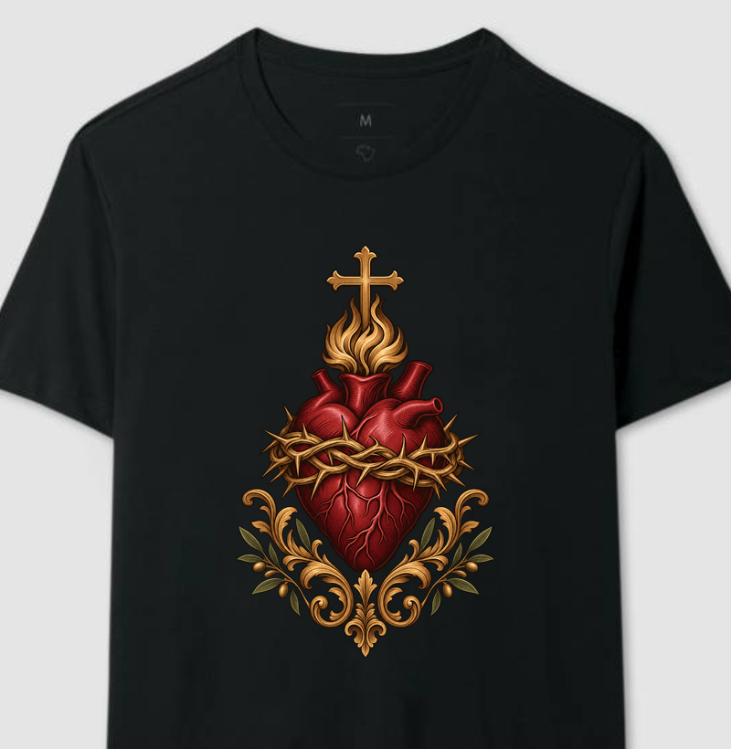Sagrado Coração de Jesus - Cristo Vivo - Camiseta