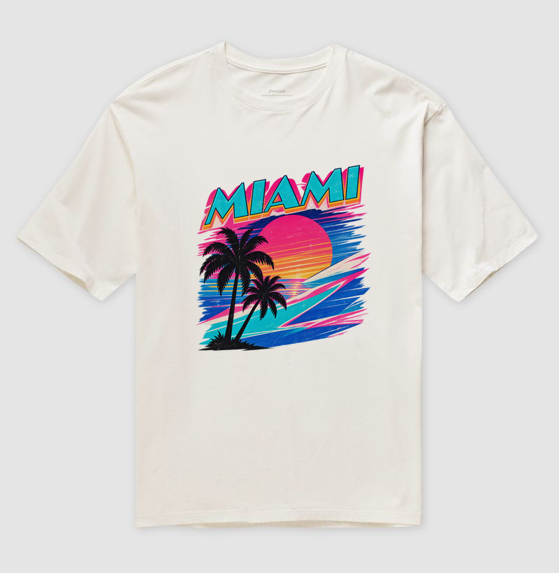 Miami (Anos 80) - Camiseta Oversized