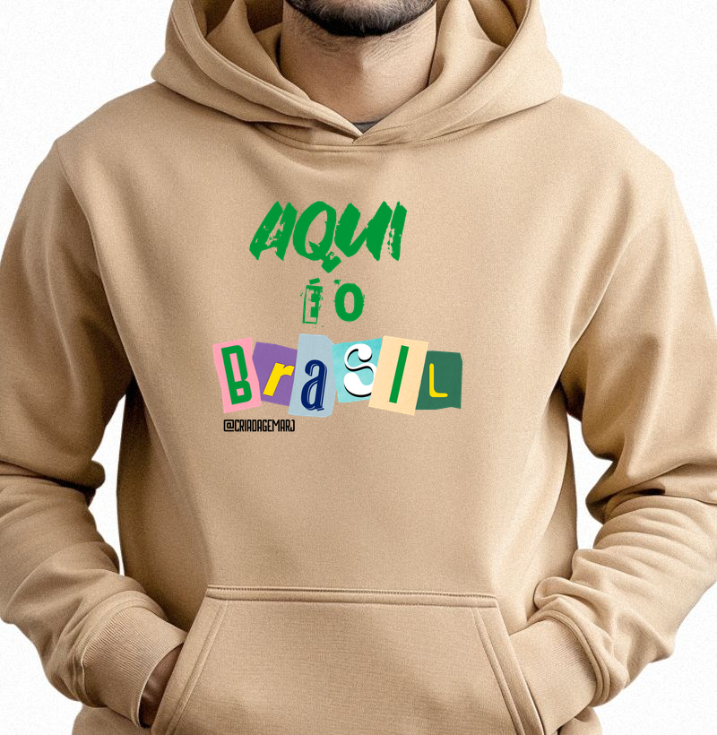 Casaco Moletom Aqui é o Brasil