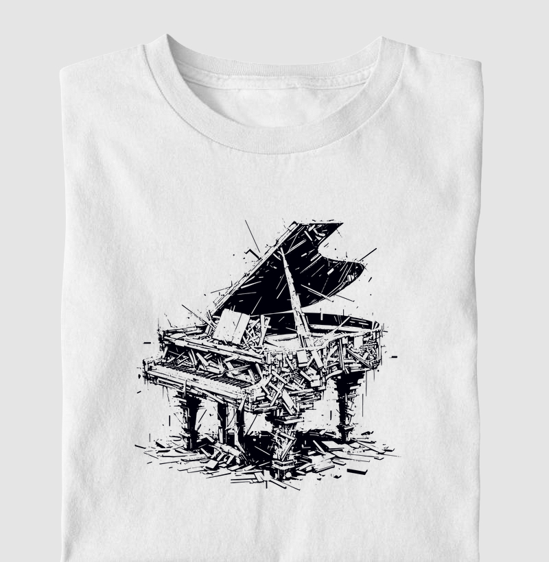 Camiseta Piano de Cauda Desconstruído