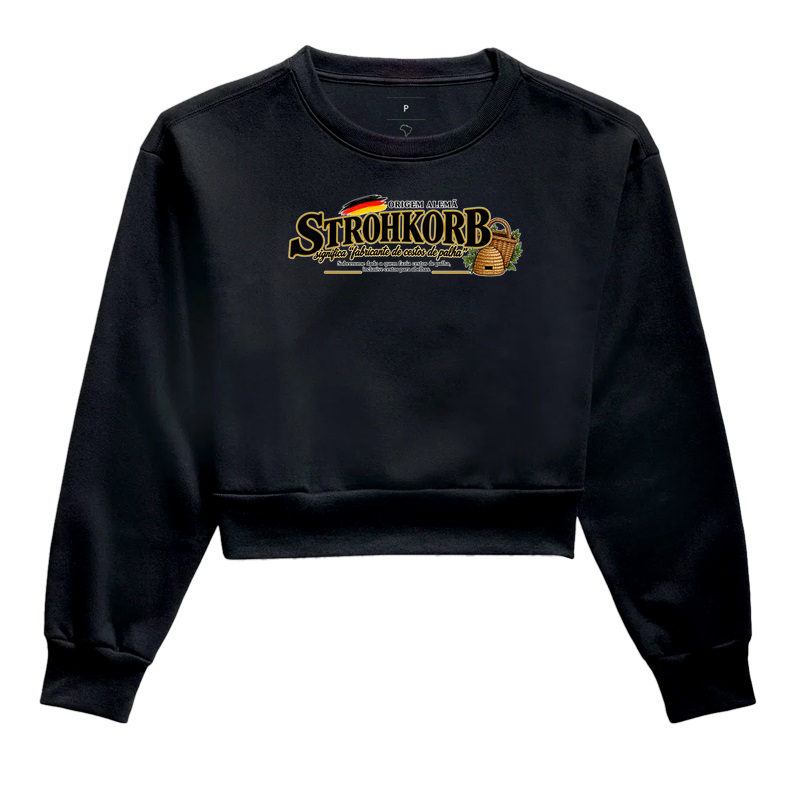 Strohkorb  - Cropped Moletom