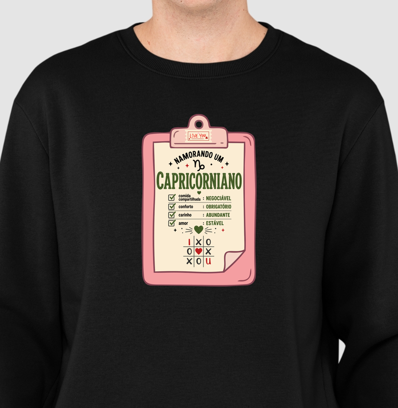 Namorando um (a) capricorniano (a) - Suéter Moletom