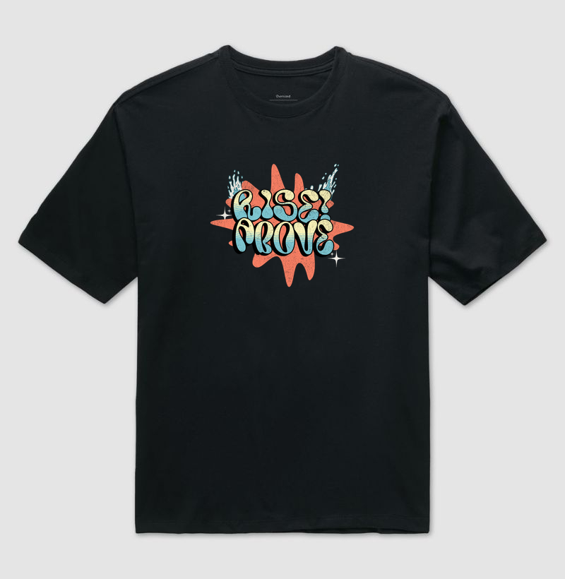 Camiseta Oversized Rise! Streetwear Estampa Premium Unissex – Moda Urbana