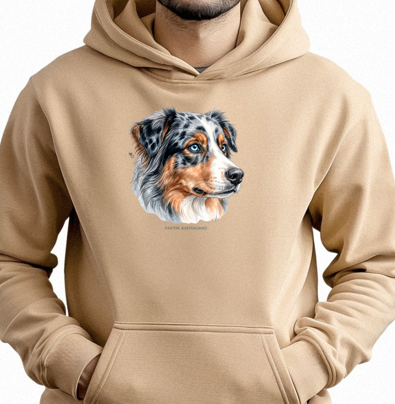 Cães - Pastor Australiano (Blue Merle) - Moletom Hoodie - Hoodie Moletom