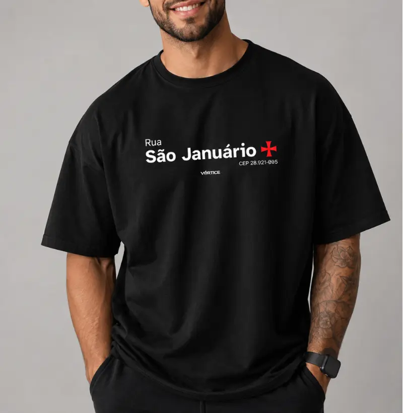 T-shirt oversized - Rua São Januário