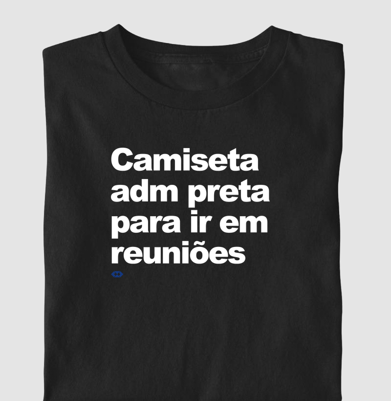 Camiseta preta para ir em reuniões