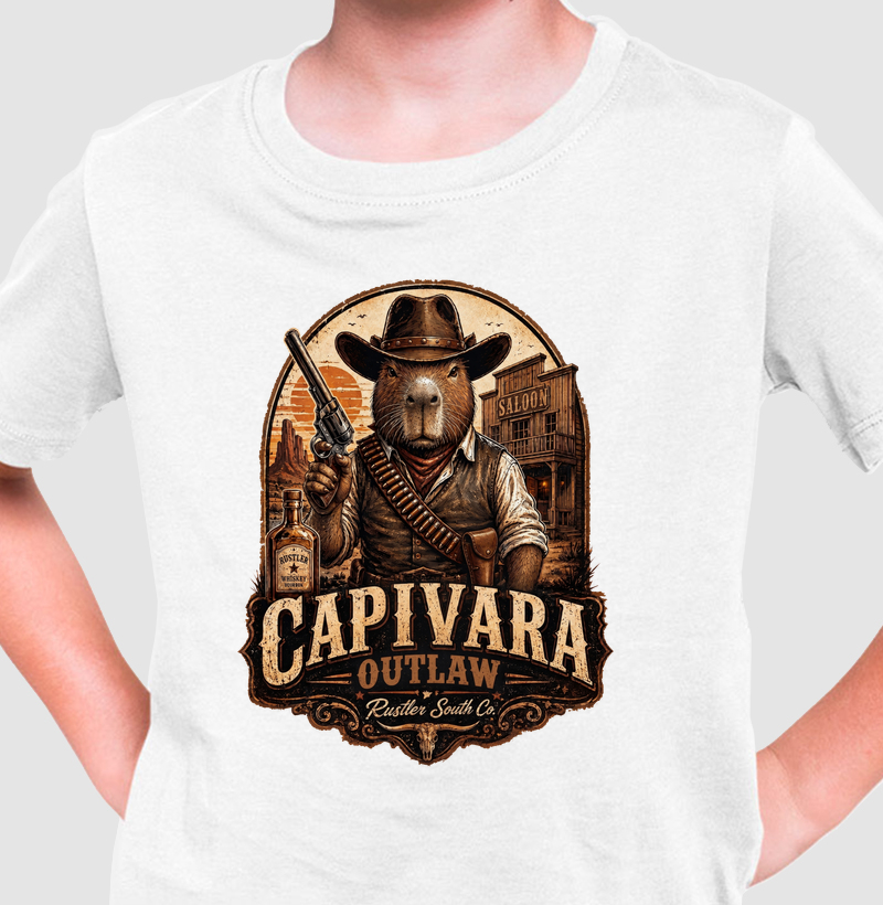Camiseta Infantil Capivara Country