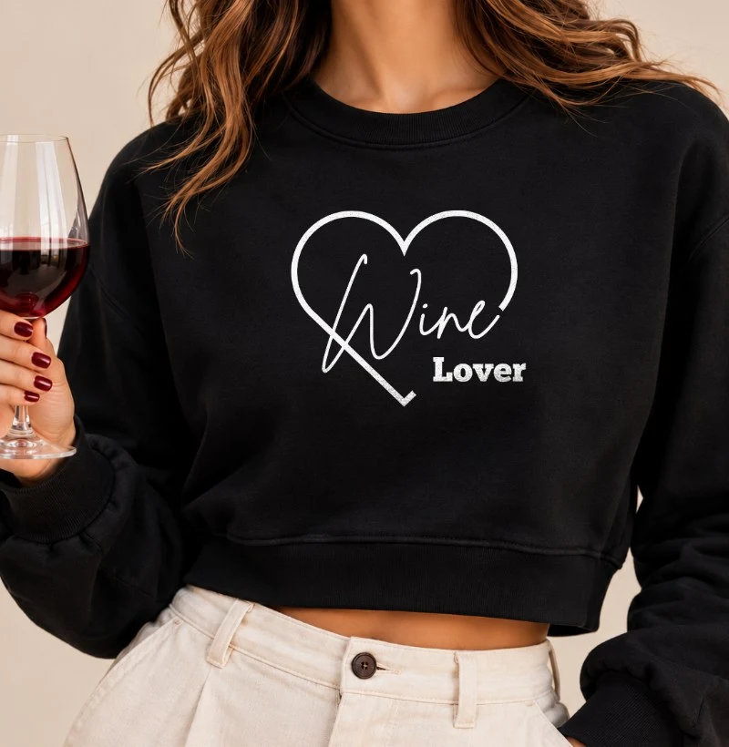 Wine Lover - Cropped Moletom