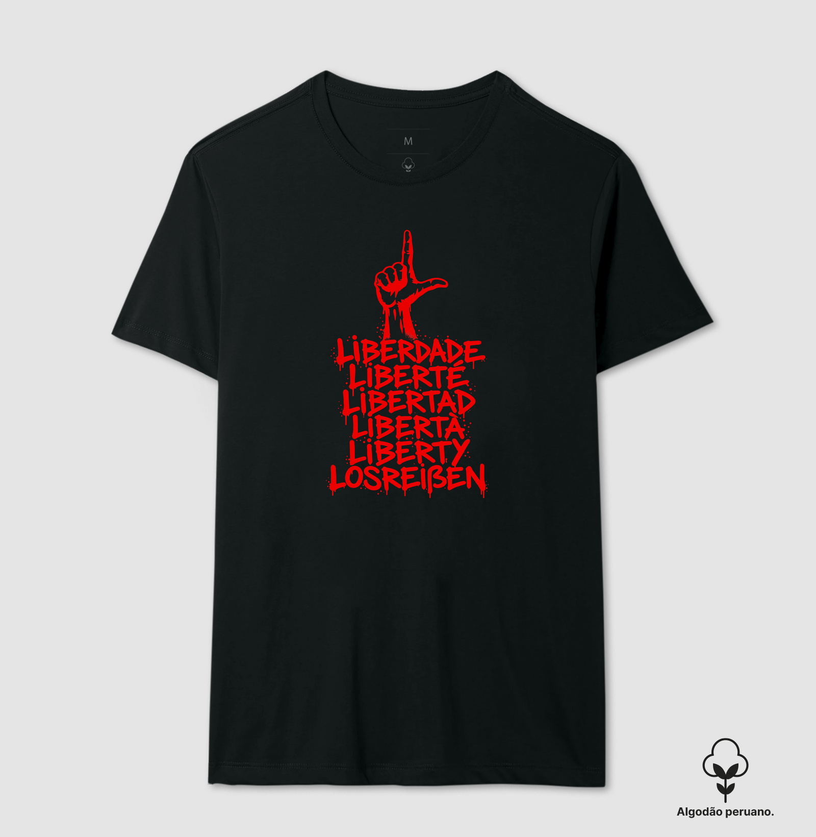 L de liberdade - Camiseta Algodão Peruano