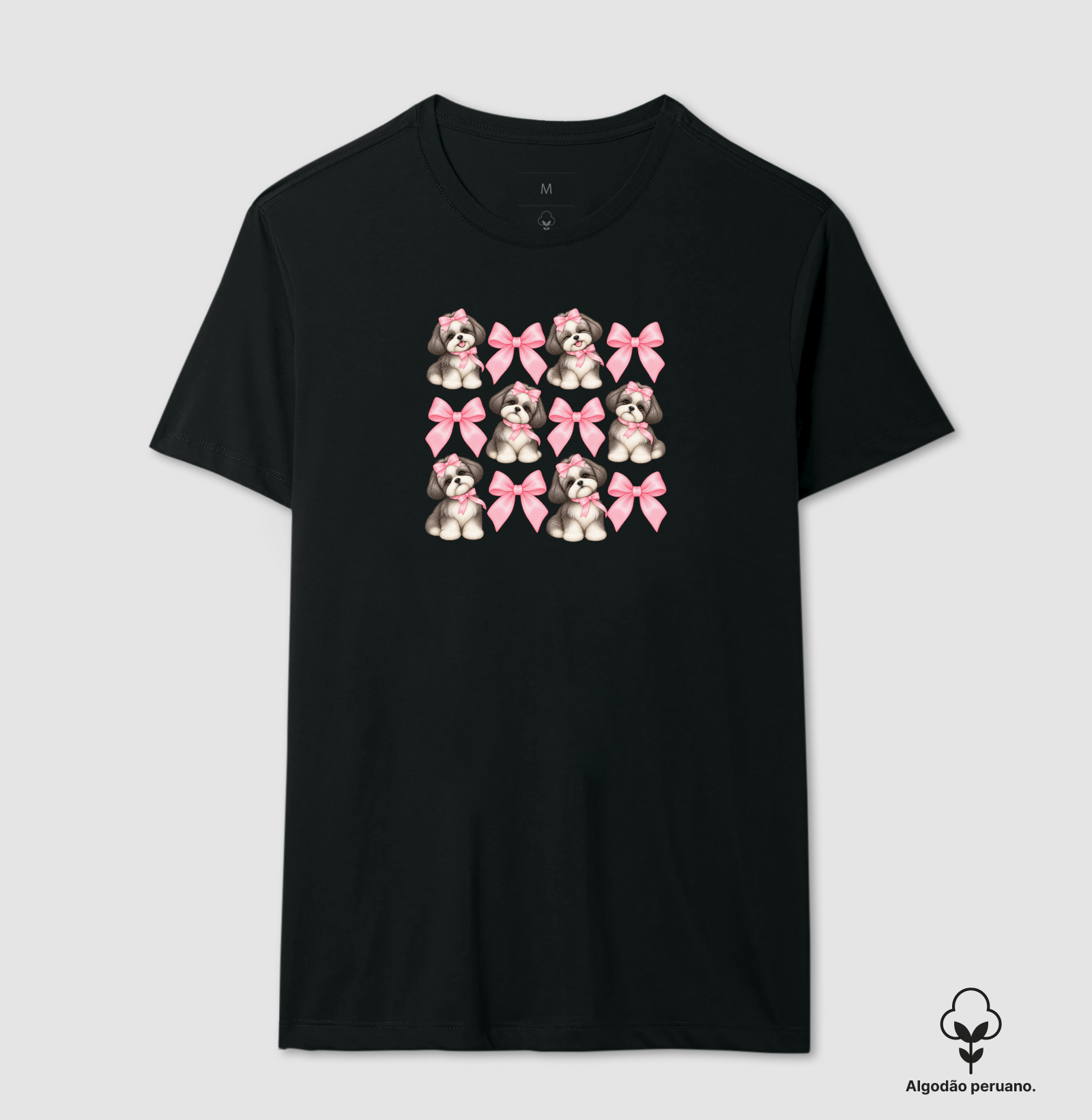 Laço rosa - Camiseta Algodão Peruano