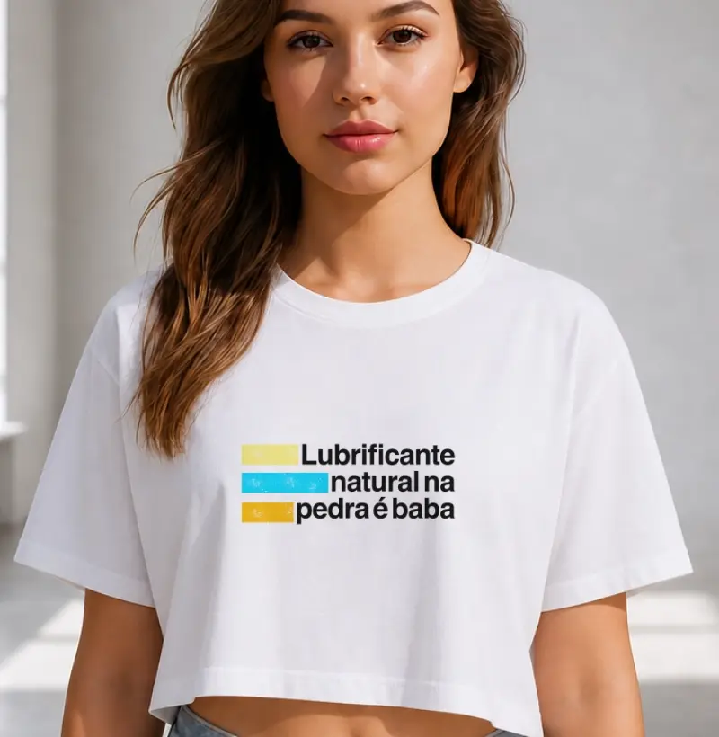 Camiseta Cropped Crux & Resina |  Lubrificante na pedra
