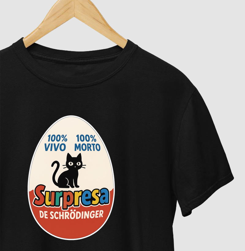 Camiseta Ovo Surpresa de Schrödinger