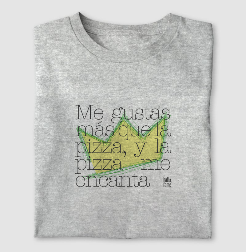 Camiseta Masculina Estampada 100% Algodão premium Hall of Fame – Me gusta mas que la pizza