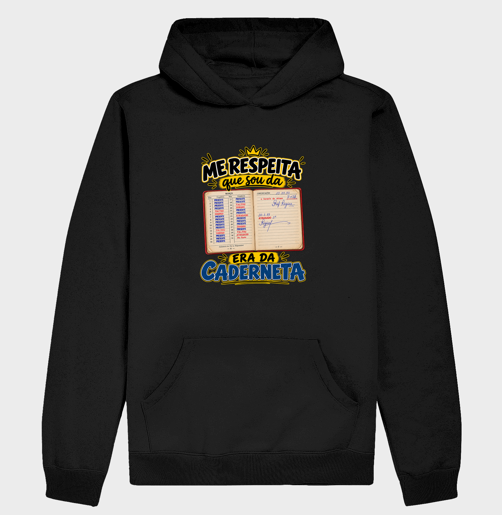 Me respeita que sou da era da caderneta