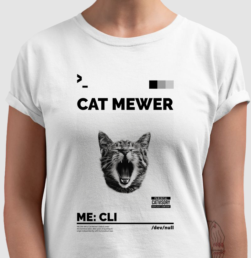 CAT MEWER – Camiseta ME:CLI (Terminal Edition)