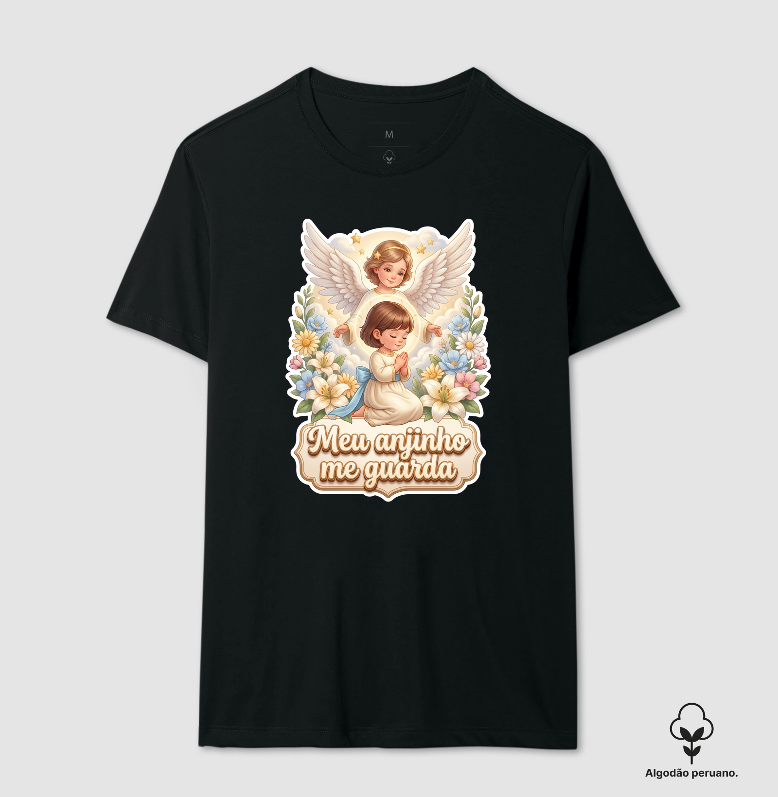 Meu Anjinho me Guarda - Camiseta Algodão Peruano