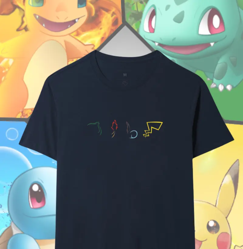 Pokémon - Bulbasaur, Charmander, Squirtle e Pikachu