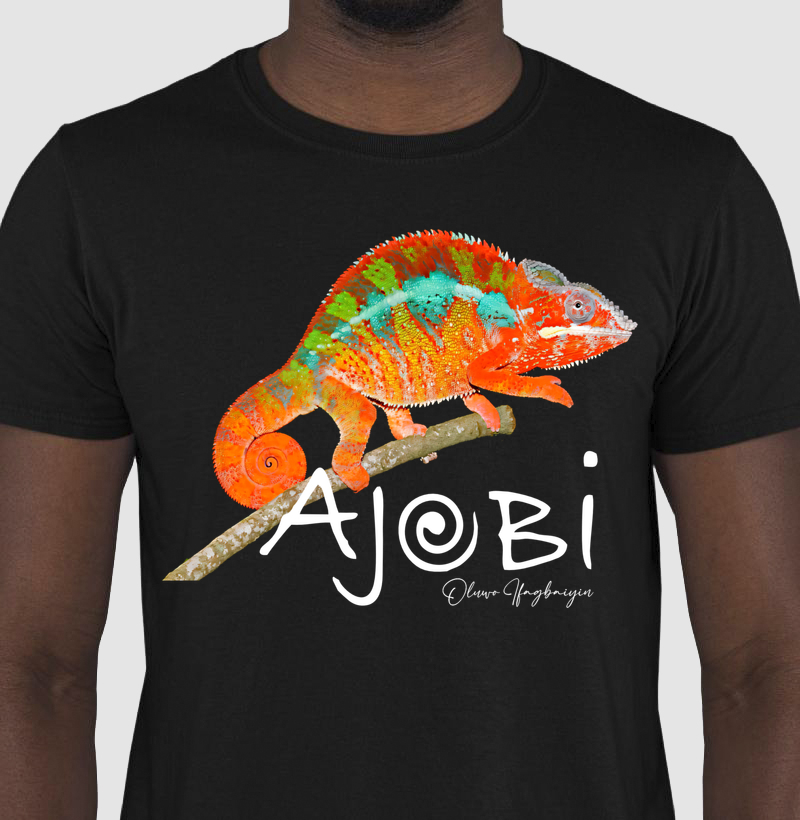 t-shirt 1/2 malha 100% algodão 30.1 penteada Ajobi Camaleão