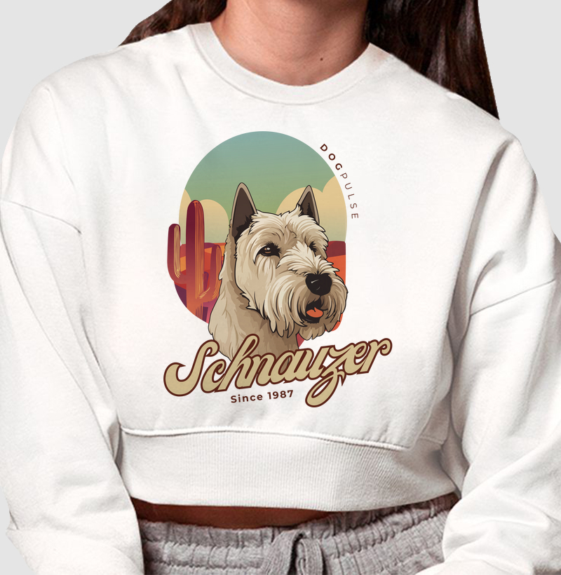 Cropped Moletom Schnauzer Busto Dog Pulse