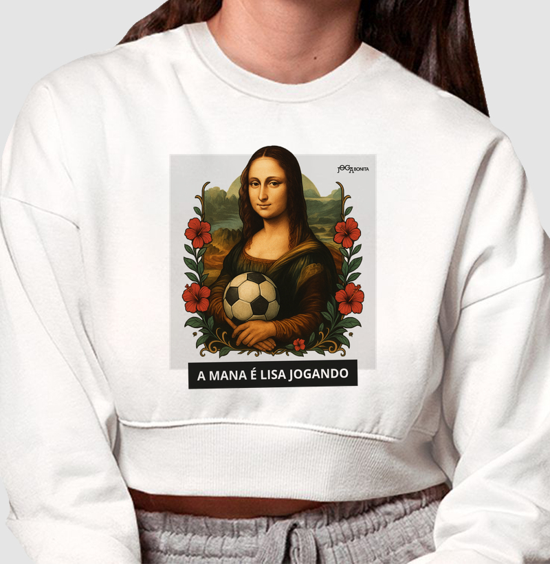 feminina de futebol arte estampa "mona lisa" joga bonita