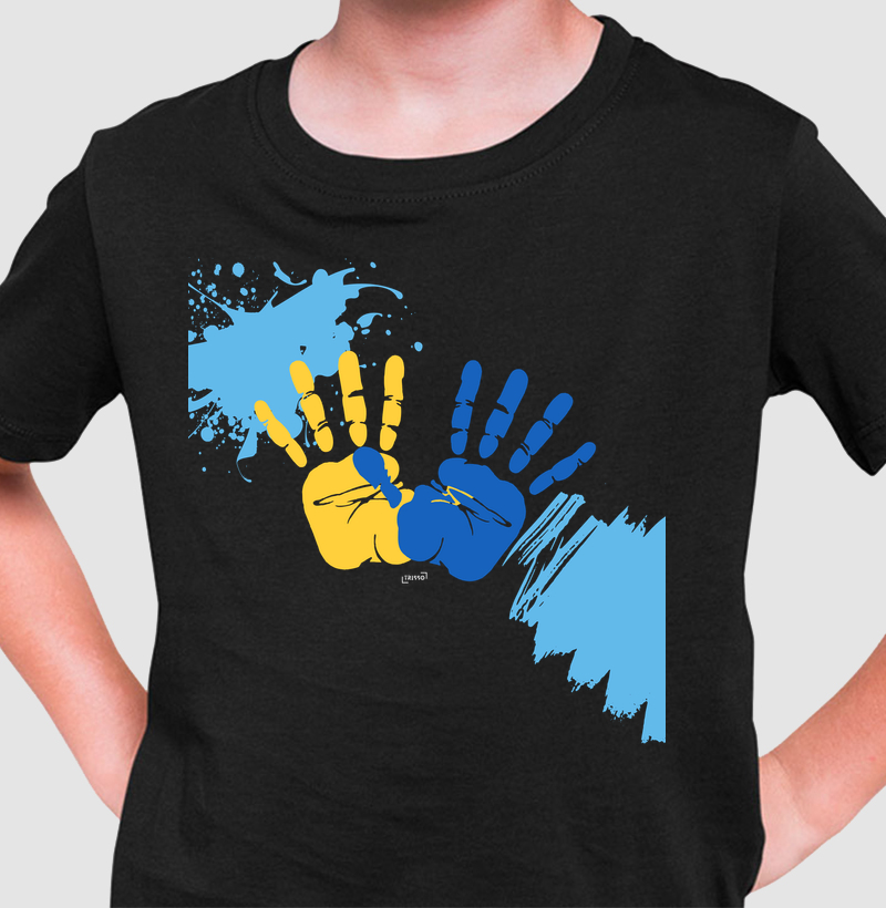 Camiseta Infantil - Mãos T21