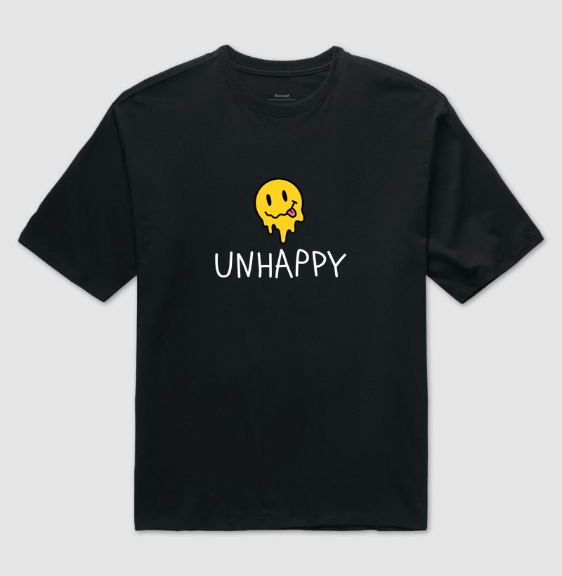 Unhappy - Camiseta Oversized