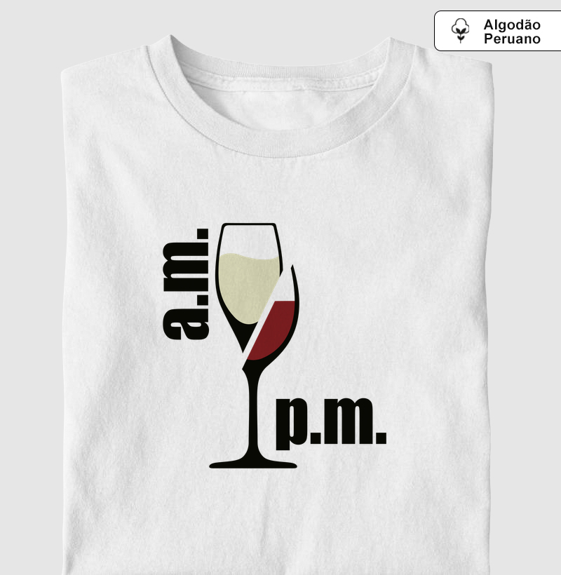 A.M/P.M - All Day Wine - Camiseta Algodão Peruano