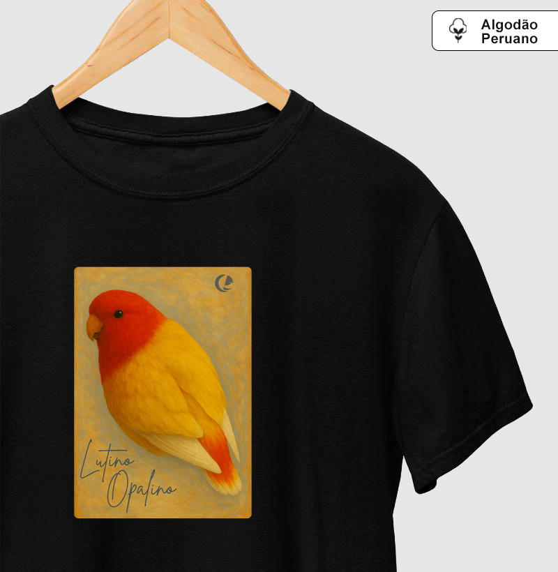 Camiseta Algodão Peruano Agapornis - Lutino Opalino