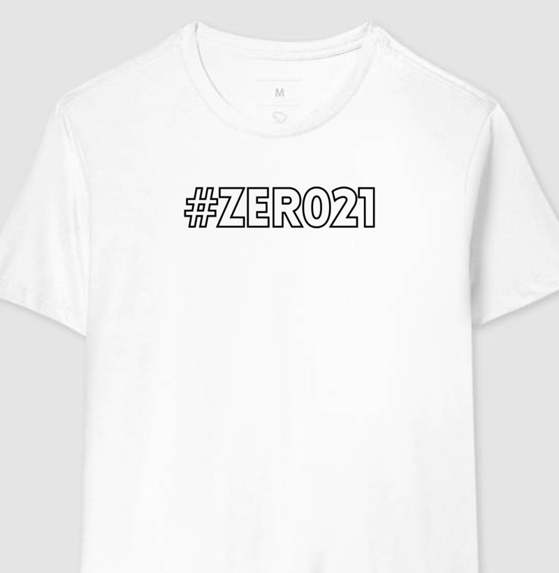 Camiseta #ZERO21 White