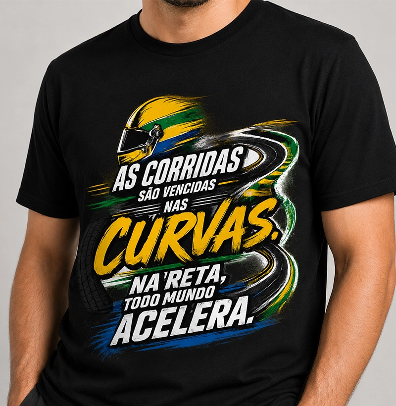 Nas Retas Todo Mundo Acelera inspirada em Ayrton Senna