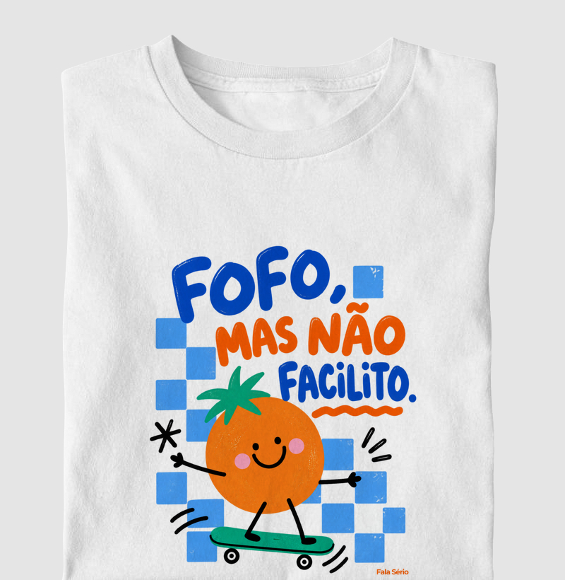 Camiseta Infantil Fofo Mas Não Facilito  - Camiseta Infantil