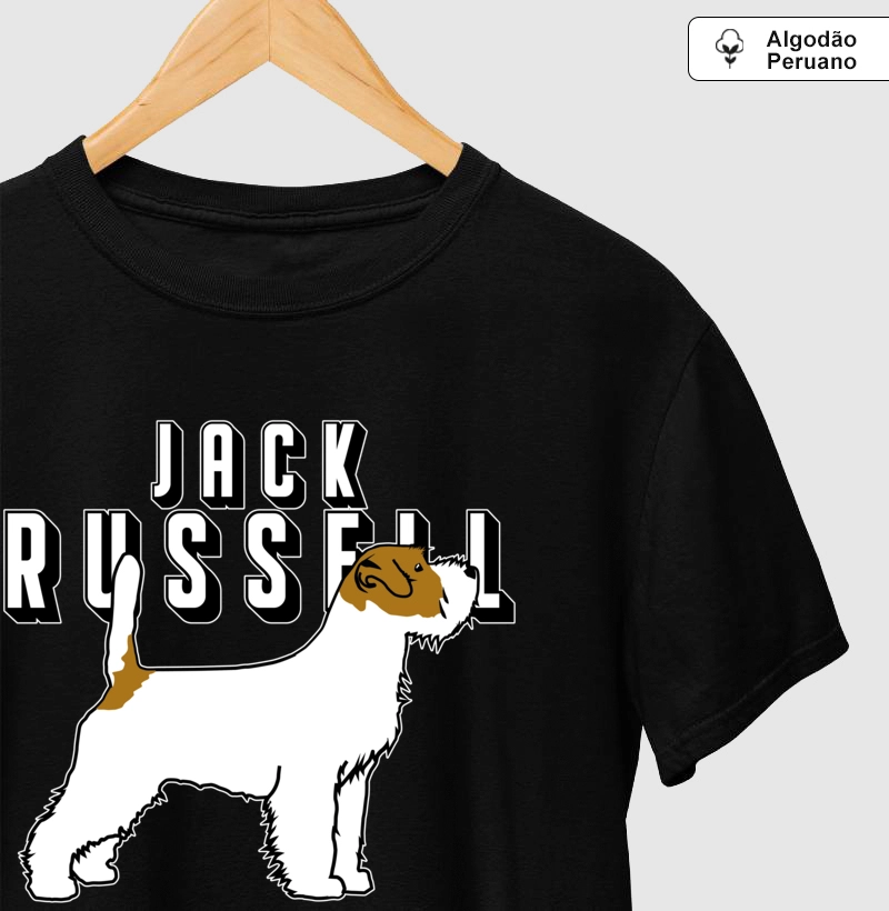 Camiseta Algodão Perunano Jack Russell